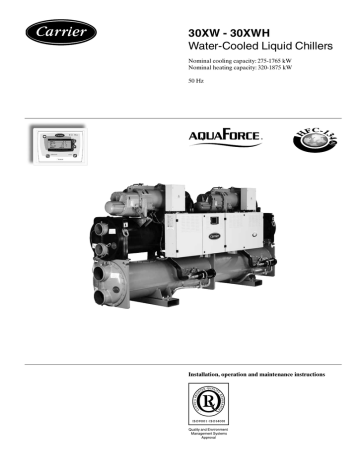 Installation Manual Carrier 30XW/30XWH | Manualzz