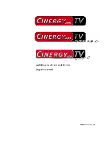 Terratec Cinergy400TV Manual Hardware Owner Manual | Manualzz