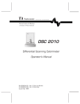TA Instruments DSC 2010 Operator's Manual