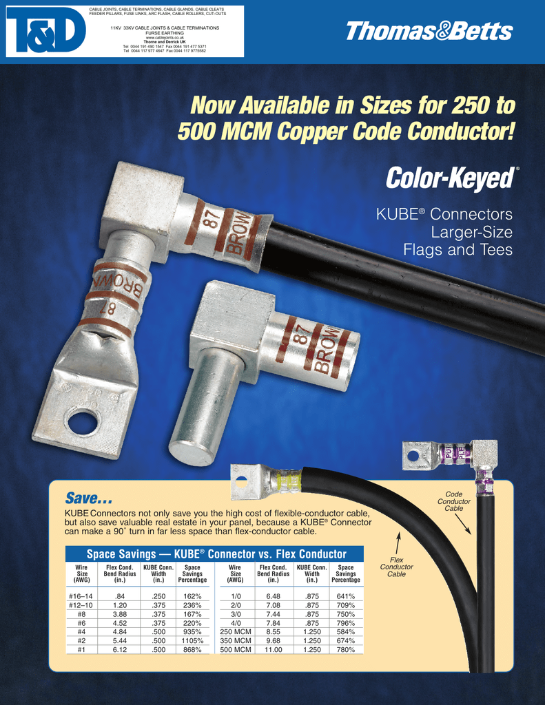 Thomas Betts Color Keyed Kube Connectors Manualzz Com