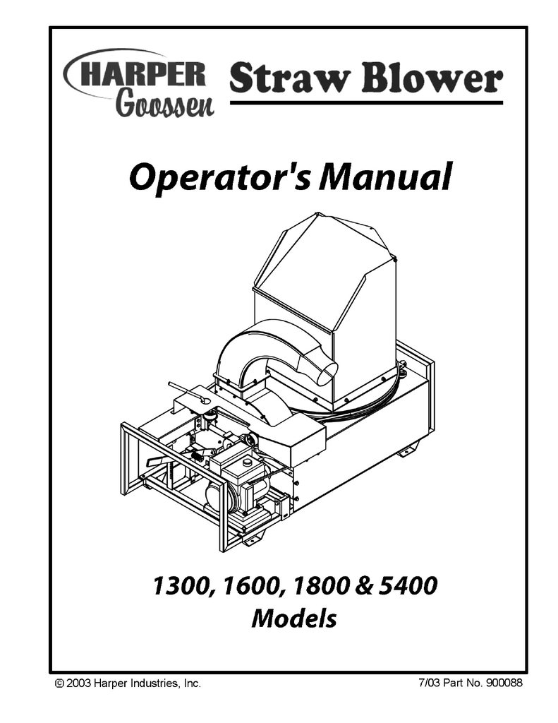 Straw Blower Manual SB1300 Manualzz