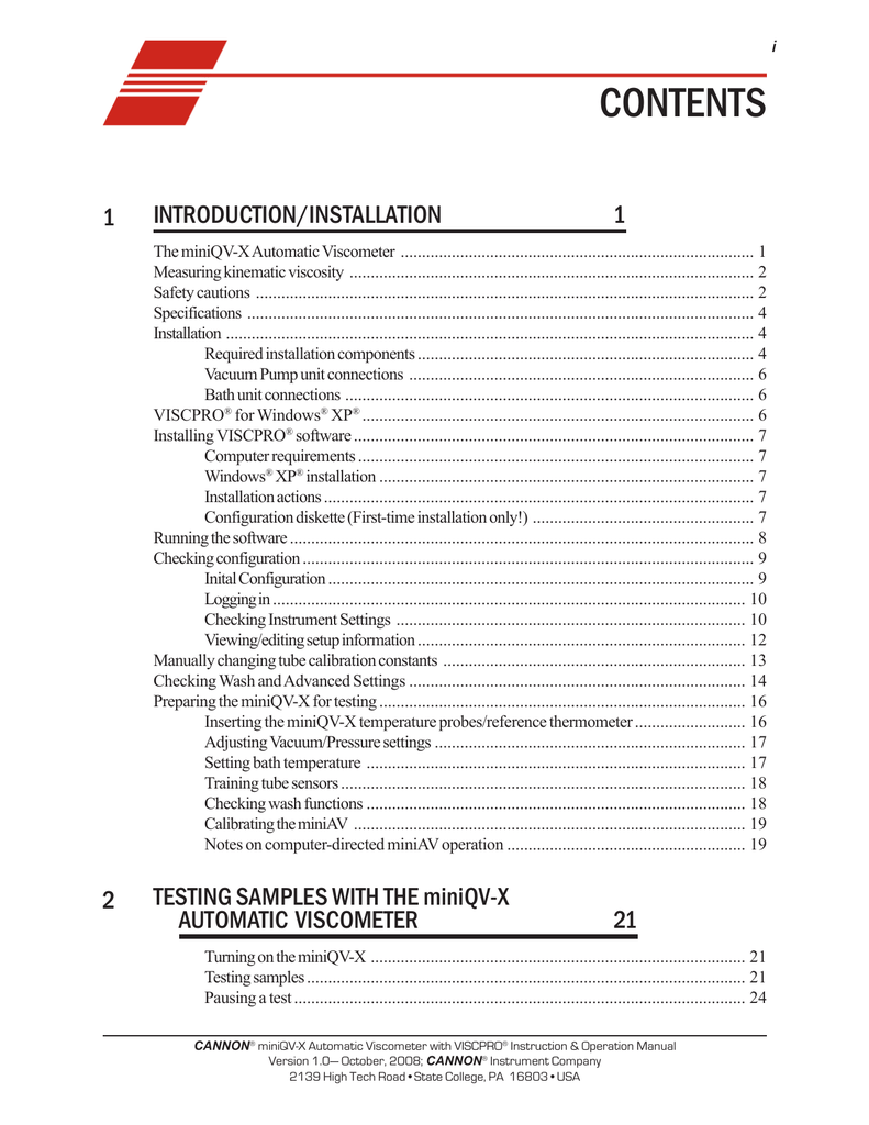 CANNON miniQVX Automatic with VISCPRO Instruction Operation