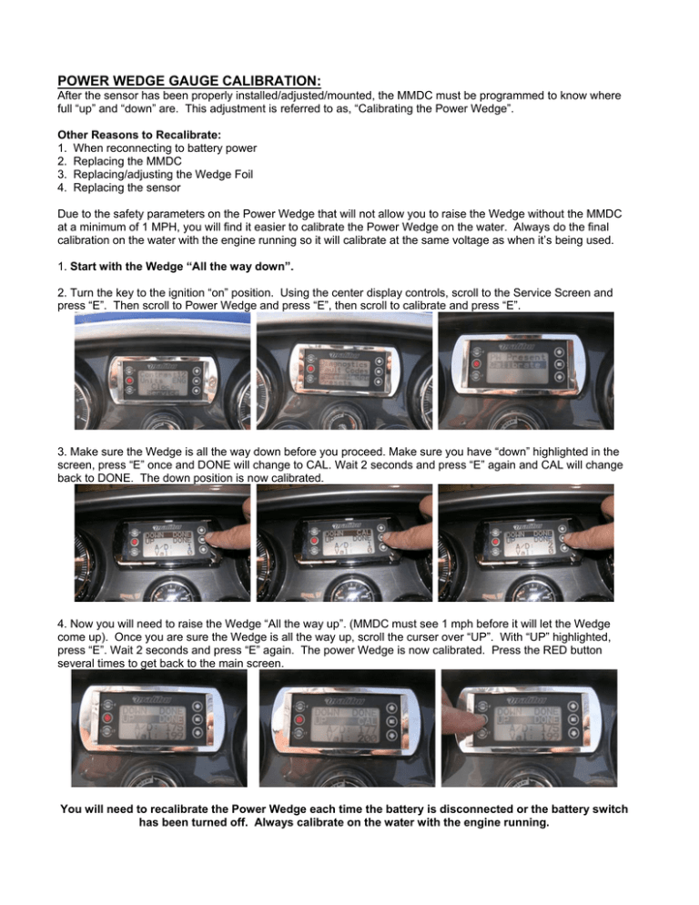 Malibu Power Wedge Calibration Manualzz