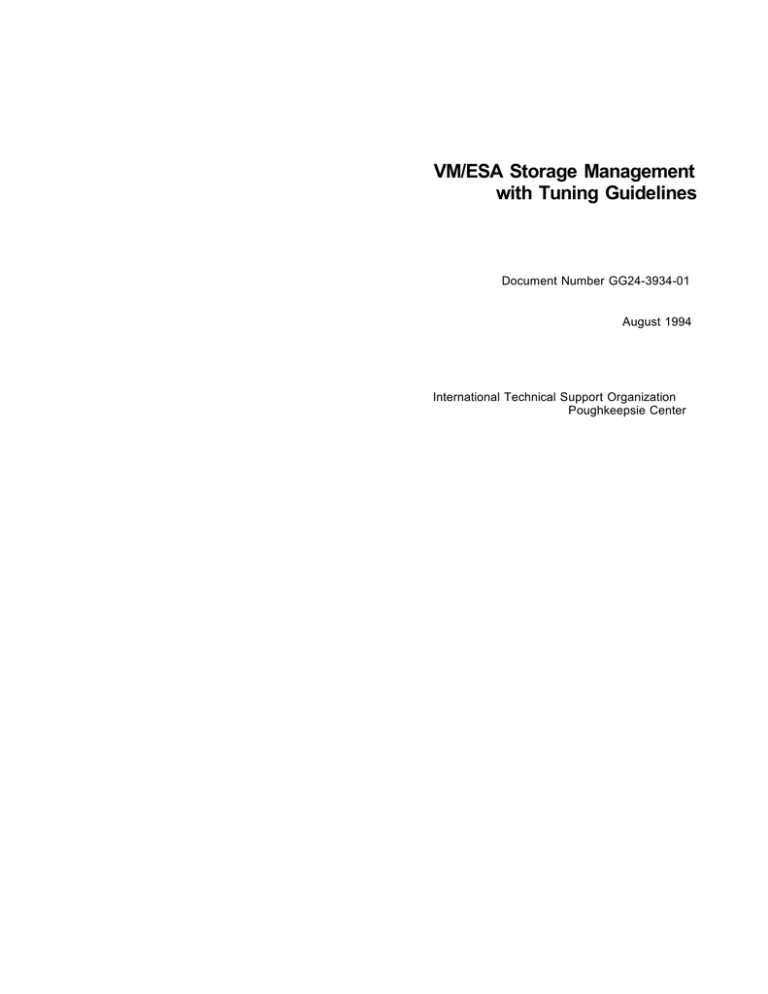 Old Redbook Vm Esa Storage Management With Tuning Guidelines Manualzz