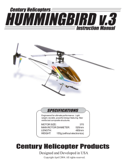 century hummingbird helicopter