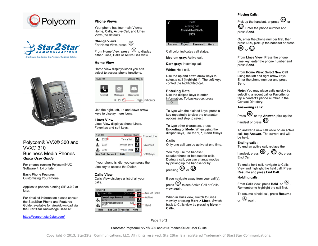 Polycom VVX 300 Quick User Guide UPDATED JAN 2014 | Manualzz