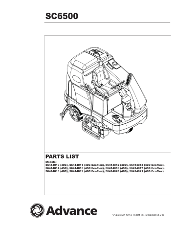 SC6500 PARTS LIST | Manualzz