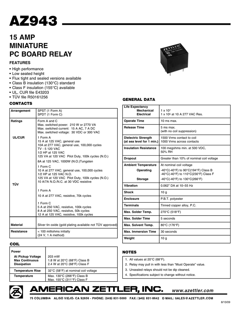 Az943 Data Sheet Manualzz