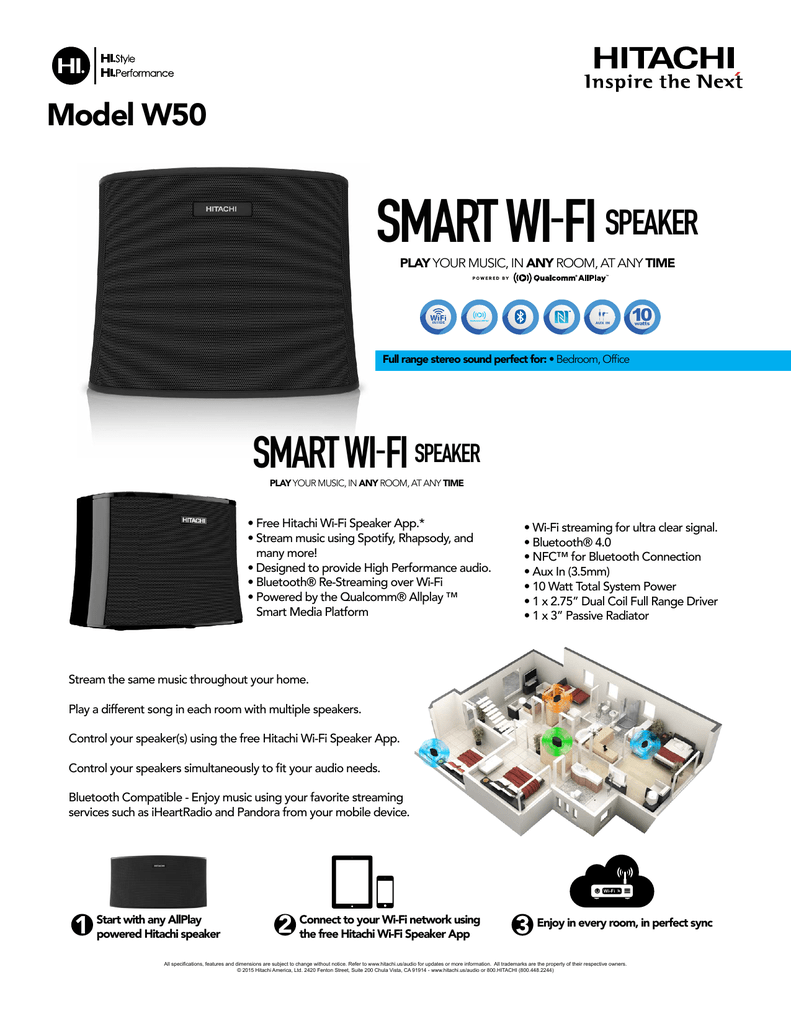 hitachi wifi speaker app