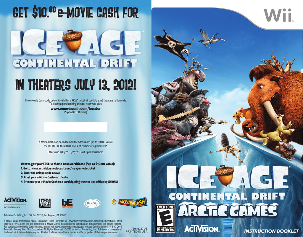 ice age continental drift Arctic Games Wii 