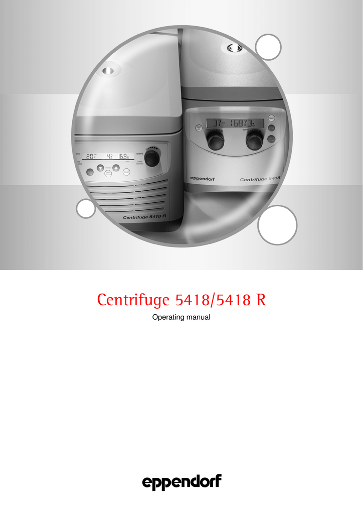 Eppendorf Centrifuge 5810 R User Manual brownqq