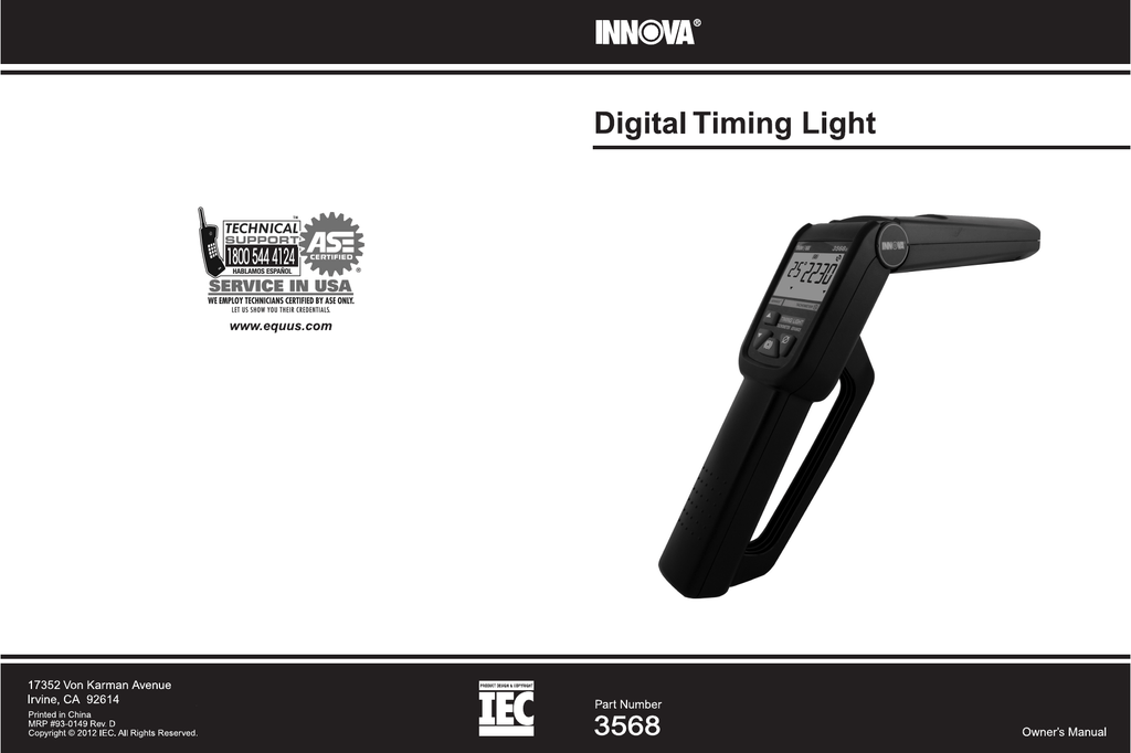 Innova 3568a Manual