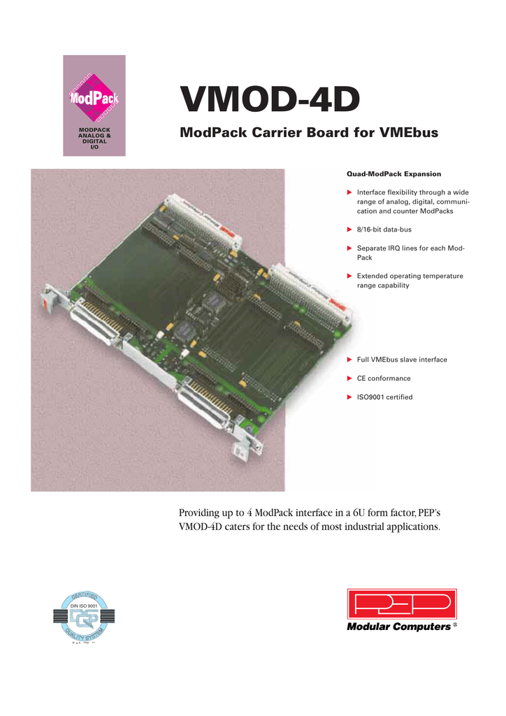 Vmod 4d Modpack Carrier Board For Vmebus Manualzz