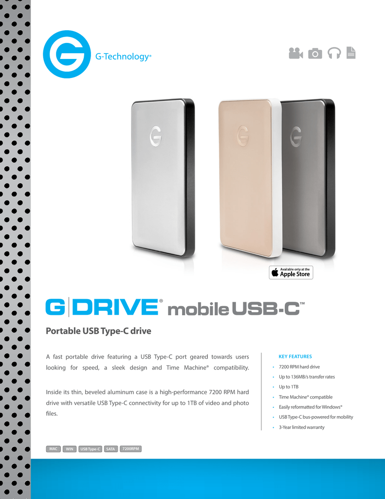 G Drive Usb C Portable Usb Type C Drive Manualzz