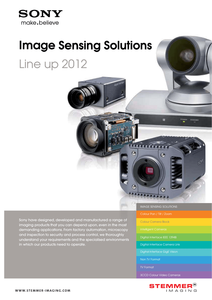 Sony Image Sensing Solutions Line Up 12 Manualzz