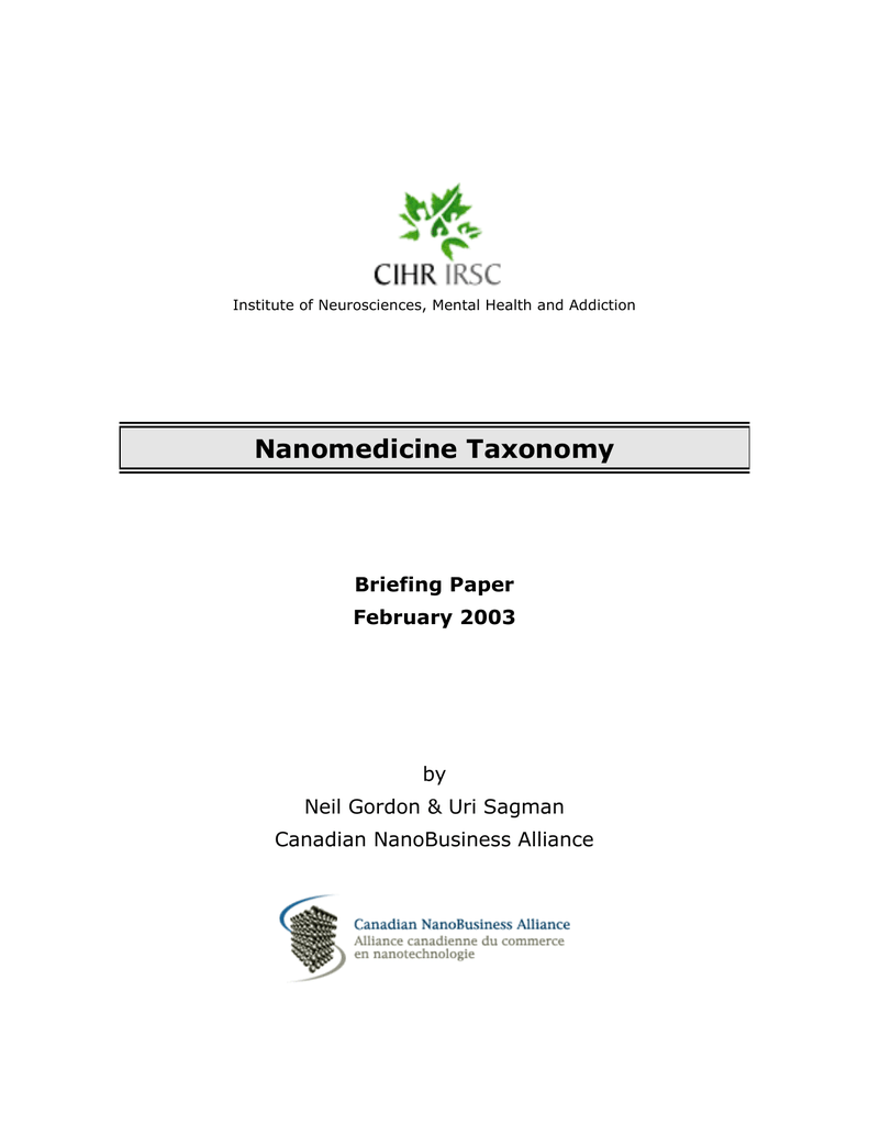 Nanomedicin versikt - Manualzz