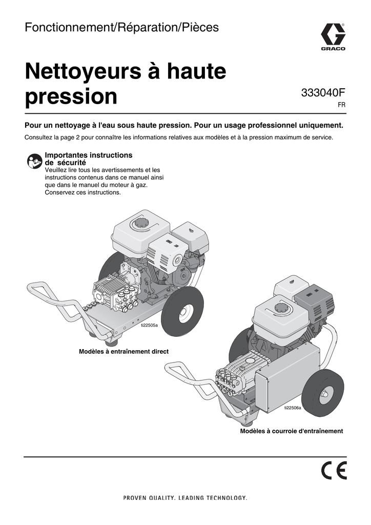 Nettoyeur haute pression fonctionne par saccade