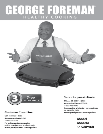 George Foreman GRP46R Small Appliance Owner's Manual | Manualzz