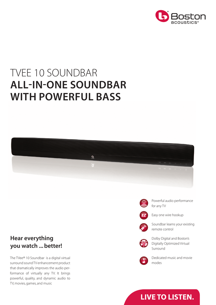 boston tvee 10 soundbar