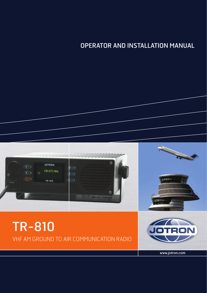 jotron tr810 manual Manualzz