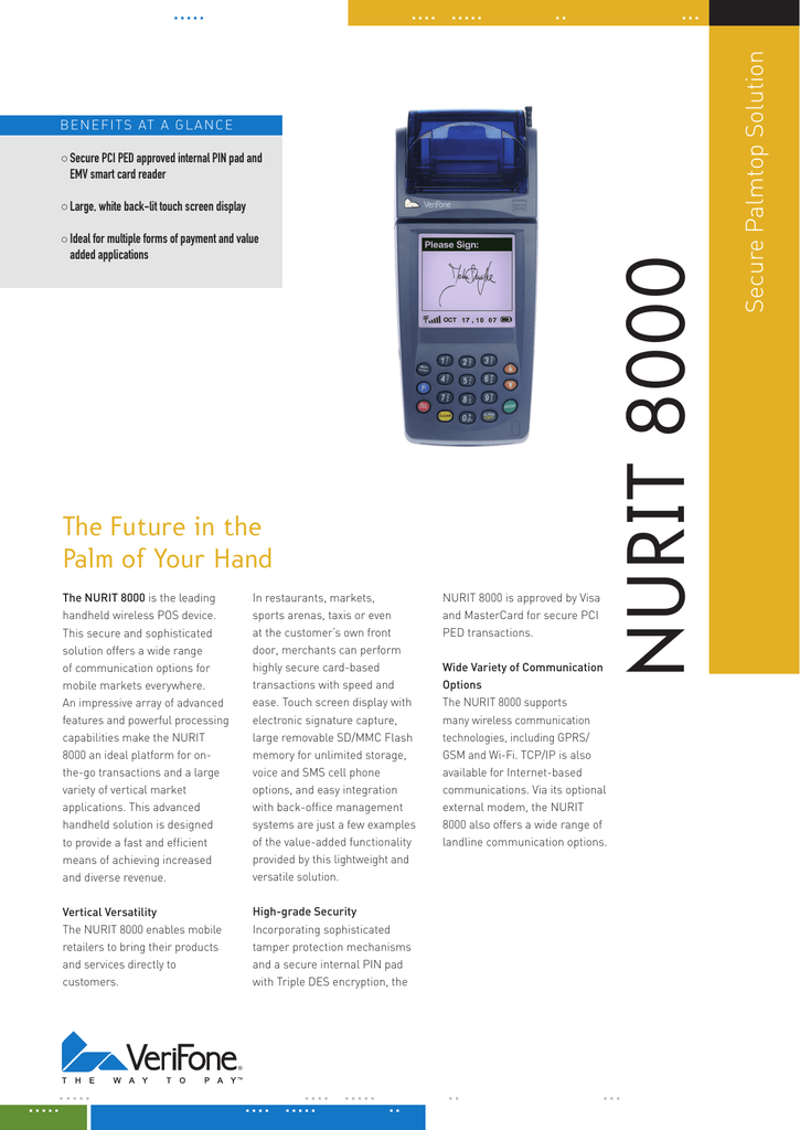 3 paper Nurit 8000 Lippman credit card wireless GSM sim mobile card machine