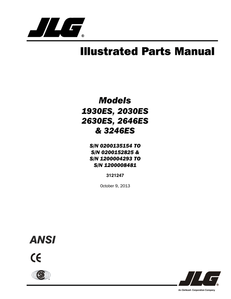 1930ES,2030ES,2630ES,2646ES,3246ES GROUND CONTROL BOX JLG 0272780 ...