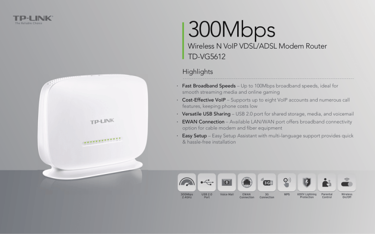 TD-VG5612_V1_Datasheet | Manualzz