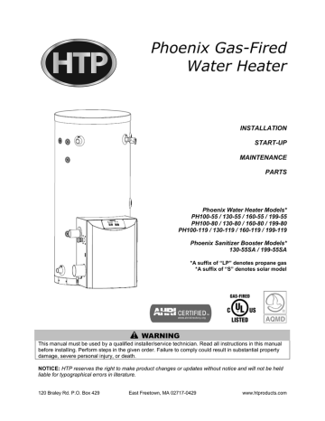 HTP PH100-119 Installation manual | Manualzz