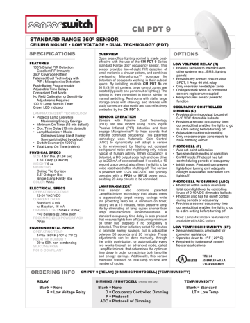 CM-PDT-9 Datasheet | Manualzz