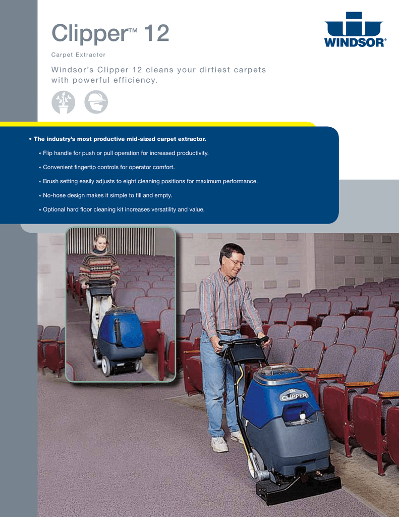 Windsor Clipper 12 Carpet Extractor Carpet Vidalondon