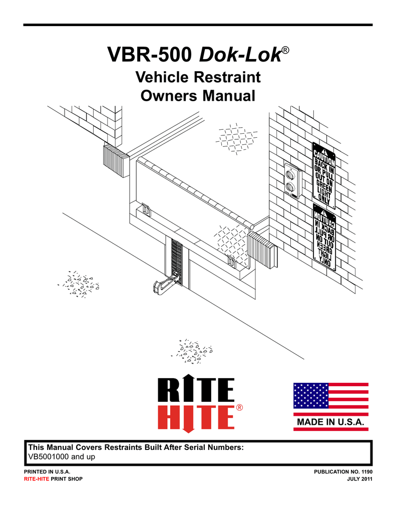 Current Generation Vbr 500 Dok Lok Vehicle Restraint