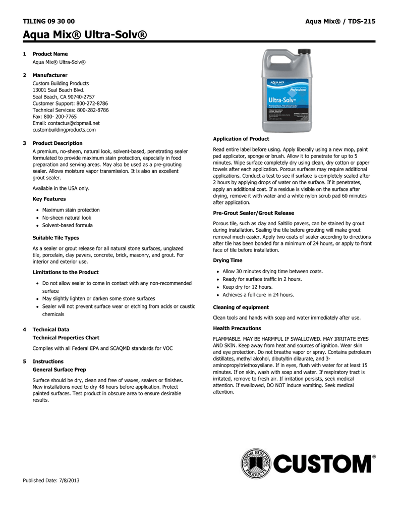 Ultra Solv Tds 215 Manualzz Com Ultra Solv Tds 215