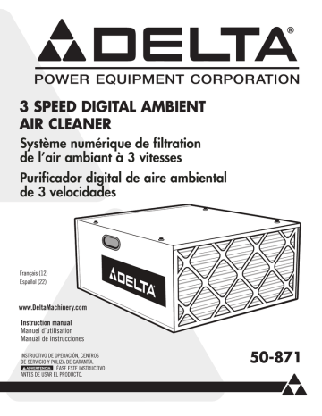 Delta 50-875 II, 50-871 Instruction Manual | Manualzz