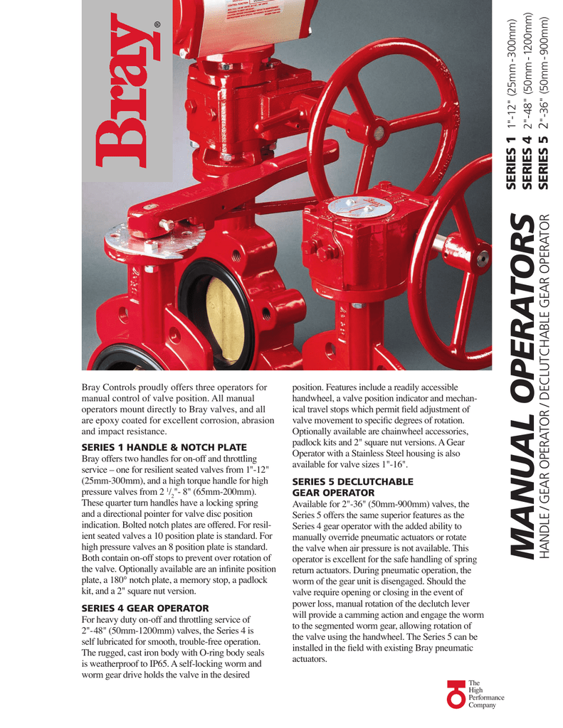 Bray Manual Operators Publication B 1025 S1 4 5 En 2008 08 Manualzz