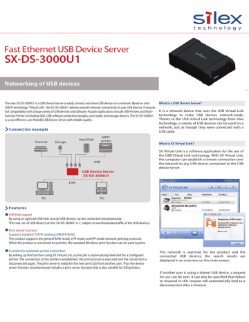 Sx ds 3000u1 адаптер для подключения к сети ethernet usb to ethernet