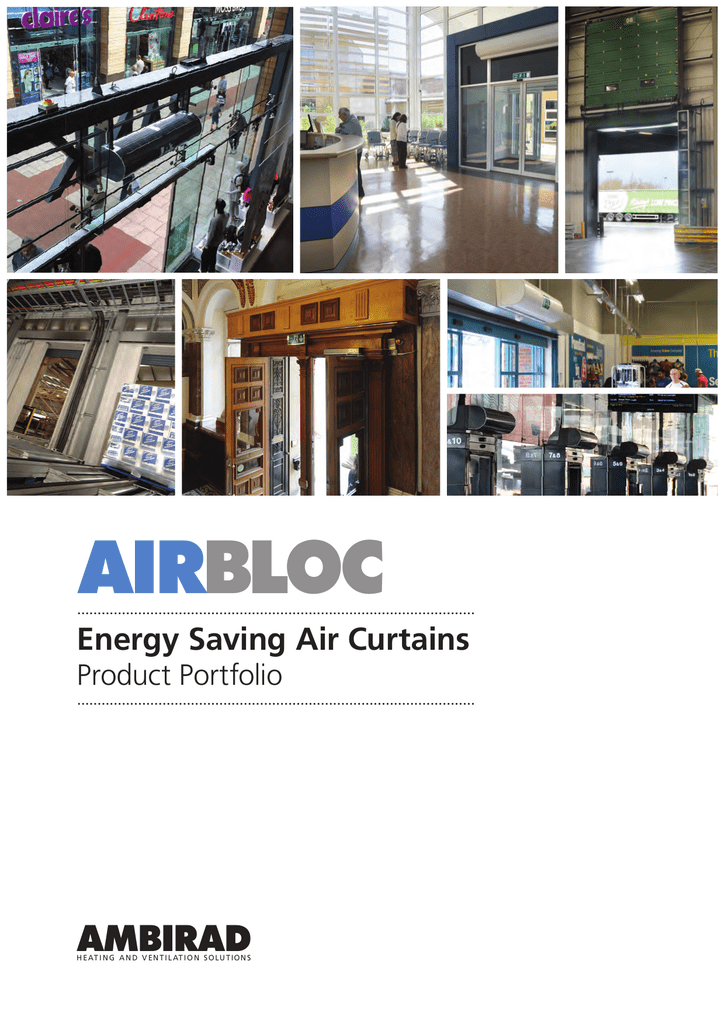 Air Bloc Energy Saving Air Curtains Product Portfolio Manualzz Com