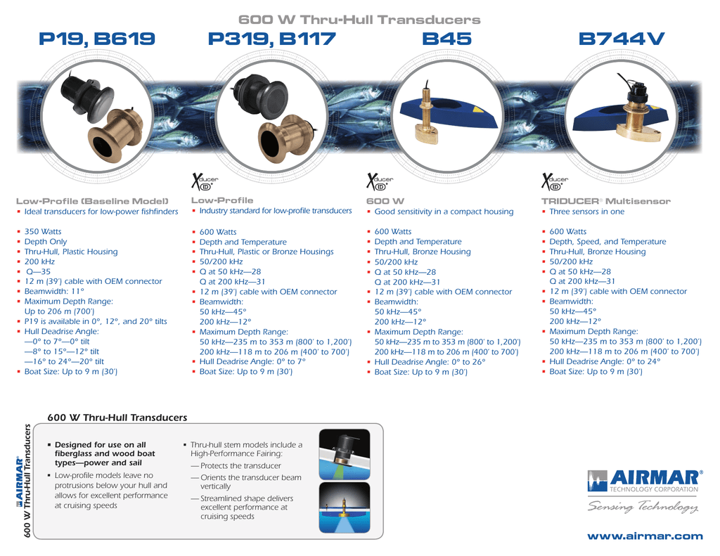 Scarica Depliant Inglese Airmar Trasduttore 31 495 2 01 P319 Depliant Originale In Inglese Dei Trasduttori Airmar P319 B117 P19 B619 B744v B45 Con Indicate Le Prerogative Le Specifiche Ed I Dati Tecnici Data 13 10 10