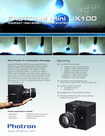 fastcam mini ux50 fastcam mini ux50
