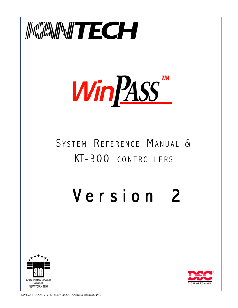 Kantech Winnpass Edition Manualzz