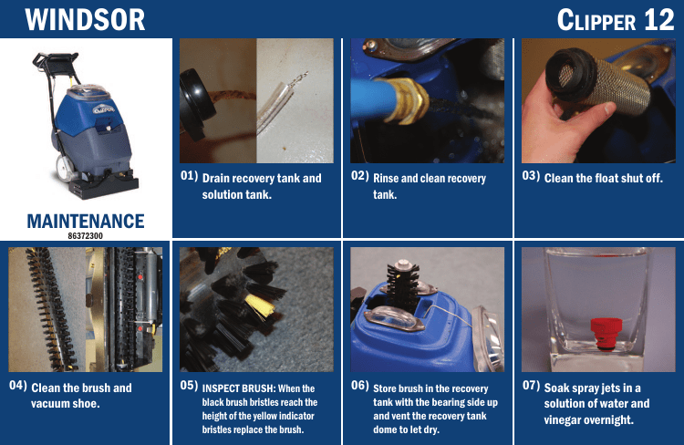 Windsor Clipper 12 Carpet Extractor - Carpet Vidalondon