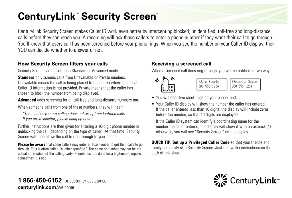the security screen user guide