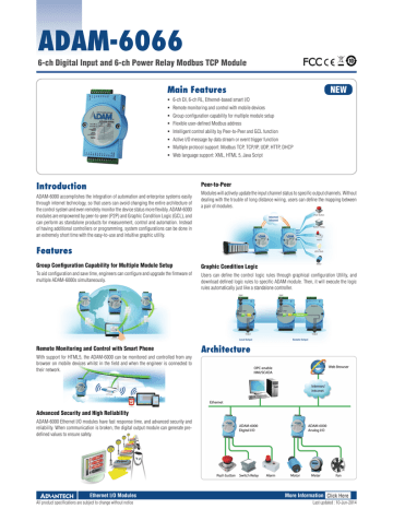 ADAM-6066 NEW Main Features | Manualzz