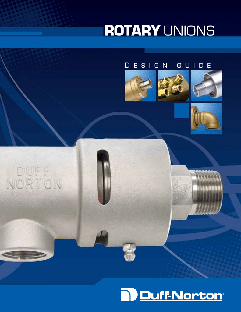 Stainless Steel DUFF-NORTON Rotary Union,1//2 In NPT 750112C R5200P