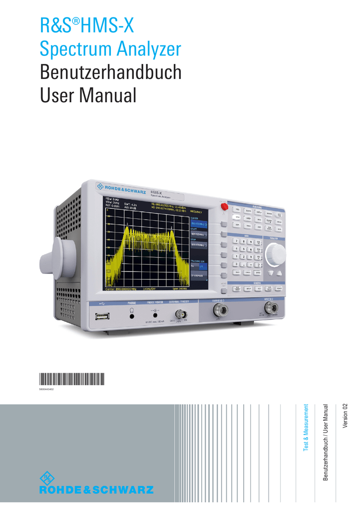 R&S®HMSX Spectrum Analyzer User Manual Manualzz