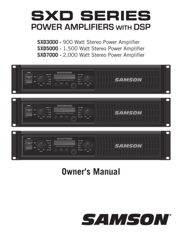 Samson | SXD7000 | SXD5000 | SXD3000 | Owner's manual | SXD User Manual (Multi | Manualzz