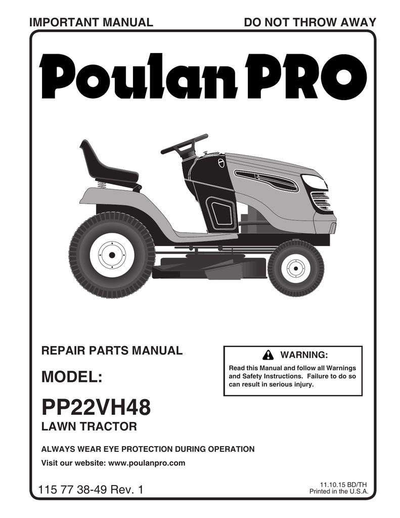 poulan pro pp22vh48