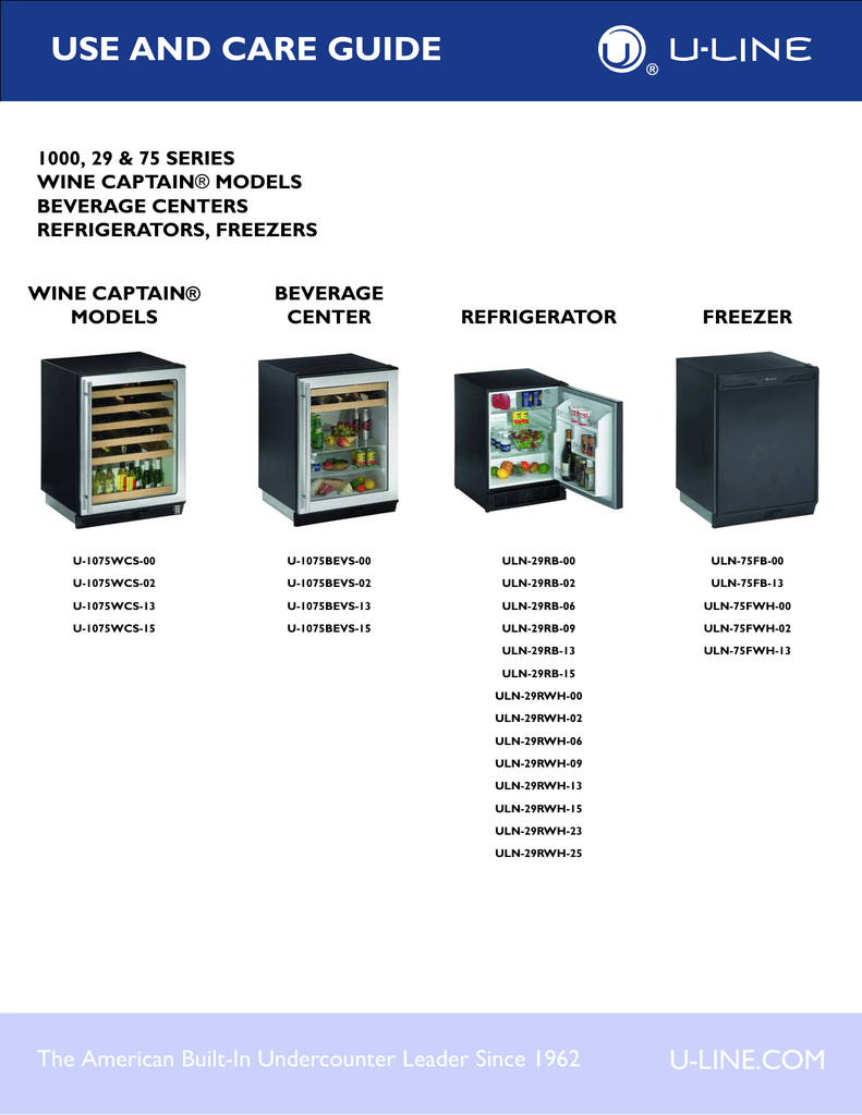 ULine U1075WCS15 Refrigerator User manual Manualzz