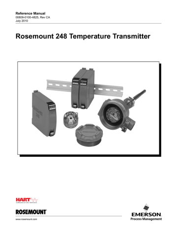 Rosemount 248 Temperature Transmitter Reference Manual | Manualzz