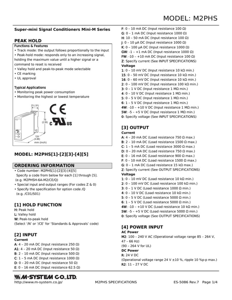 Model M2phs Super Mini Signal Conditioners Mini M Series Manualzz