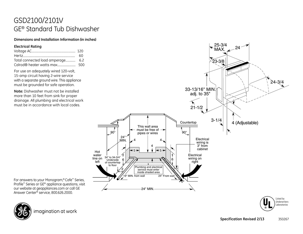 ge dishwasher gsd2100